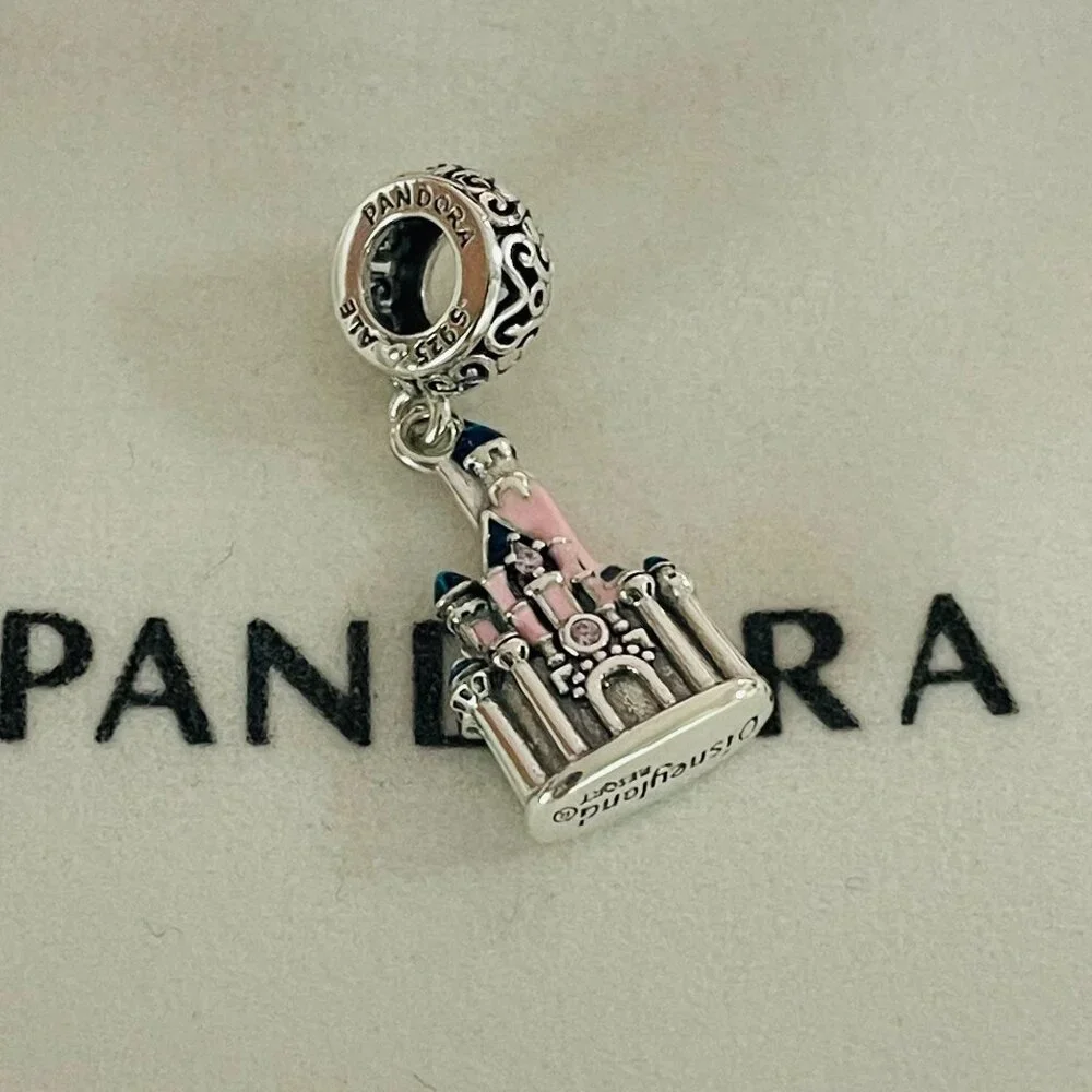 Pandora Pink and Silver Disneyland Castle Charm - Picture 5 of 5